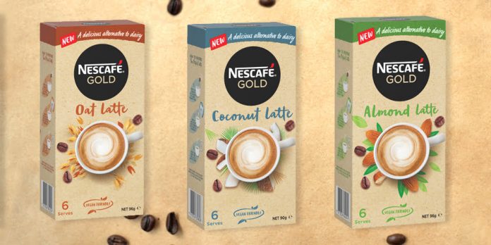 A latte options with the new Nescafé Gold Plant-Based coffees