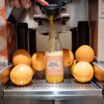Cusomers can squeeze their own juice at Coles Local York Street.