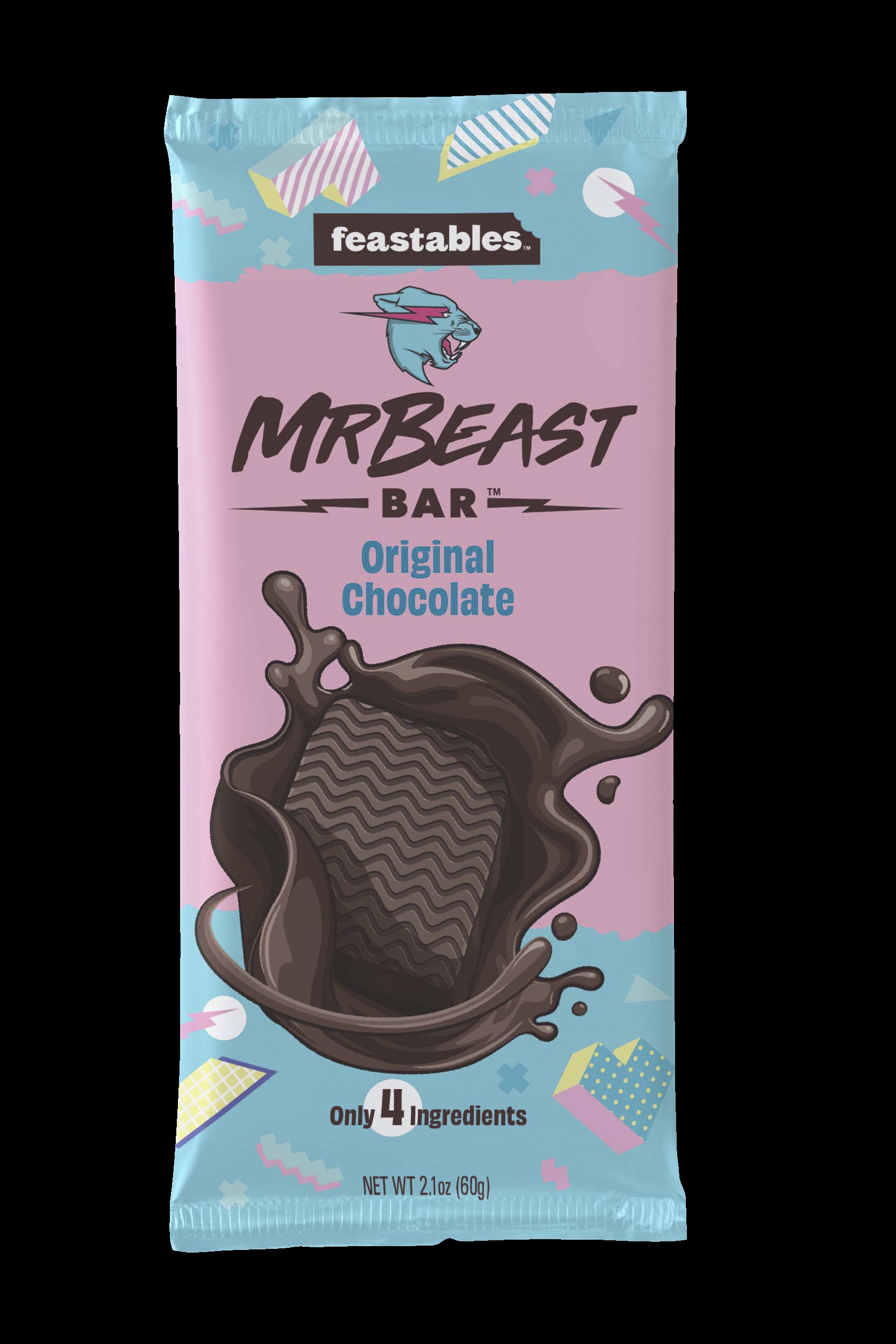 Feastables MrBeast Milk Chocolate Bar, 2.1 oz, 1 Count
